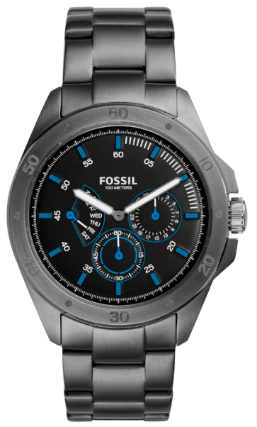 Correa de reloj Fossil CH3035 Acero inoxidable Gris antracita 22mm